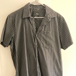 Hurley short sleeve button down - pinstripe - Men's size medium